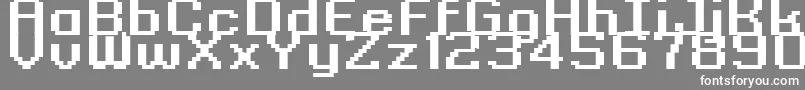 GrixelKyrou9RegularBoldXtnd Font – White Fonts on Gray Background