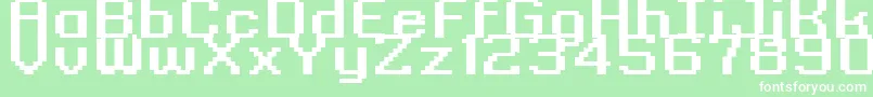 GrixelKyrou9RegularBoldXtnd Font – White Fonts on Green Background