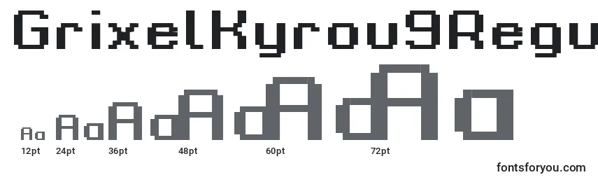 GrixelKyrou9RegularBoldXtnd Font Sizes