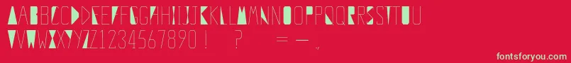 Yava Font – Green Fonts on Red Background