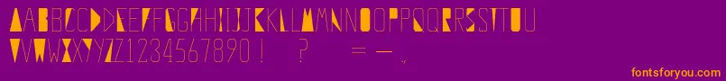 Yava Font – Orange Fonts on Purple Background