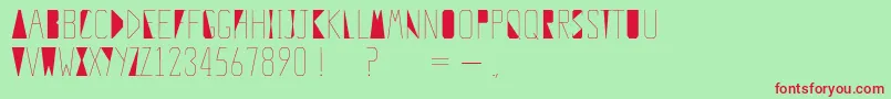 Yava Font – Red Fonts on Green Background