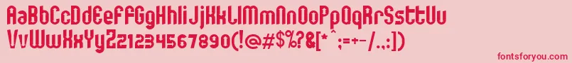 You Font – Red Fonts on Pink Background