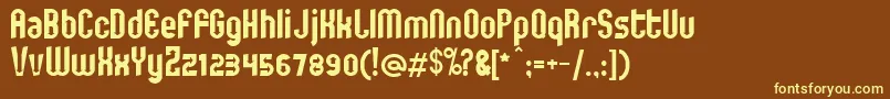 You Font – Yellow Fonts on Brown Background