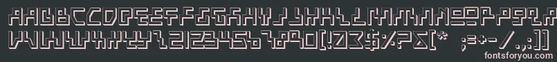 BeamRider3D Font – Pink Fonts on Black Background
