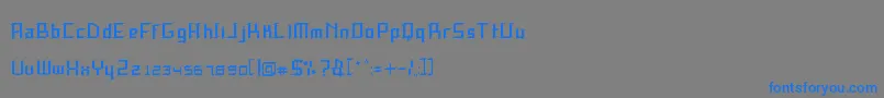 フォントSpeedThrash – 灰色の背景に青い文字