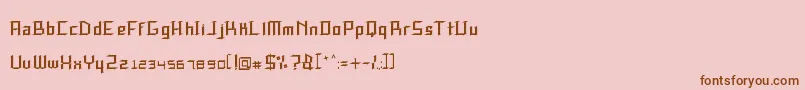 Шрифт SpeedThrash – коричневые шрифты на розовом фоне