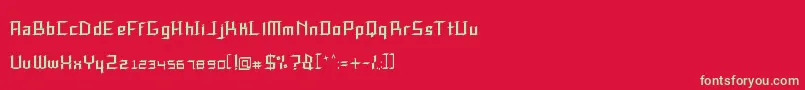 SpeedThrash Font – Green Fonts on Red Background