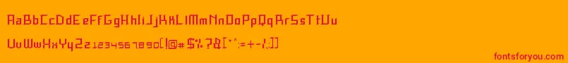 SpeedThrash Font – Red Fonts on Orange Background