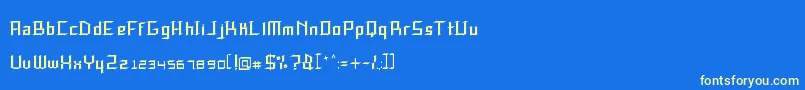 SpeedThrash Font – Yellow Fonts on Blue Background