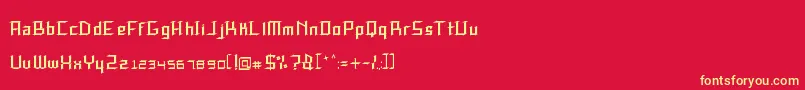 fuente SpeedThrash – Fuentes Amarillas Sobre Fondo Rojo