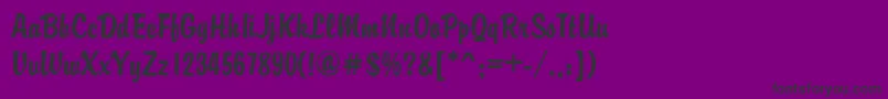 BrandyscriptRegular Font – Black Fonts on Purple Background