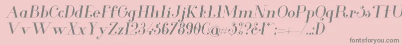 Weitere Informationen zur GlamorItalic-Schriftart GlamorItalic-Schriftart – Graue Schriften auf rosa Hintergrund