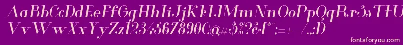 Подробнее о шрифте GlamorItalic Шрифт GlamorItalic – розовые шрифты на фиолетовом фоне