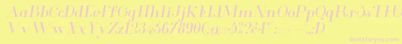 More about GlamorItalic Font GlamorItalic Font – Pink Fonts on Yellow Background