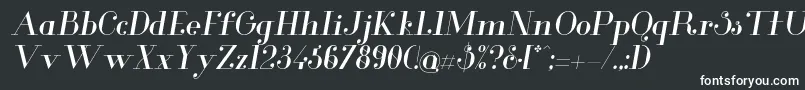 Шрифт GlamorItalic – белые шрифты