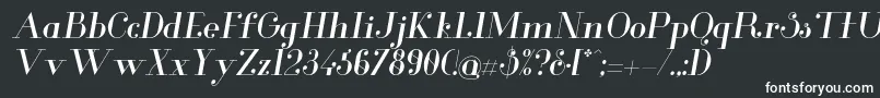 フォントGlamorItalic – 白い文字