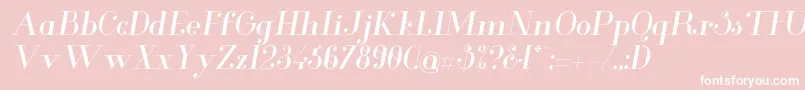 GlamorItalic Font – White Fonts on Pink Background