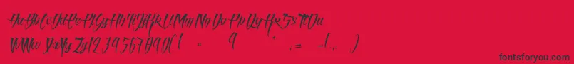 AngelOfBloodLight-fontti – mustat fontit punaisella taustalla