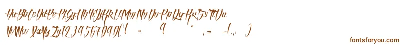AngelOfBloodLight Font – Brown Fonts on White Background
