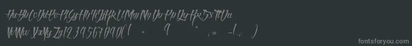 AngelOfBloodLight Font – Gray Fonts on Black Background