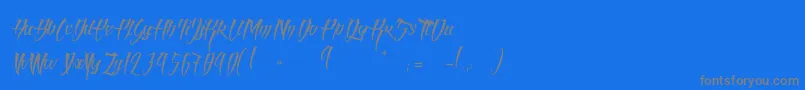AngelOfBloodLight Font – Gray Fonts on Blue Background