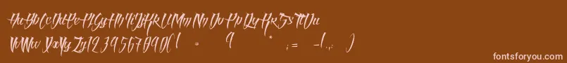 Шрифт AngelOfBloodLight – розовые шрифты на коричневом фоне