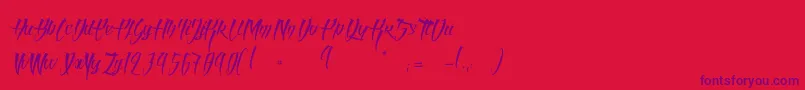 Шрифт AngelOfBloodLight – фиолетовые шрифты на красном фоне