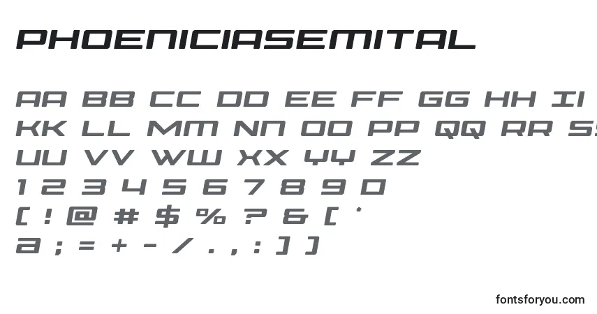 Phoeniciasemitalフォント–アルファベット、数字、特殊文字