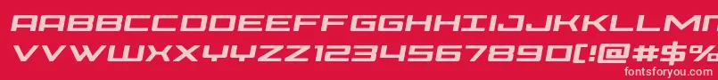 フォントPhoeniciasemital – 赤い背景にピンクのフォント