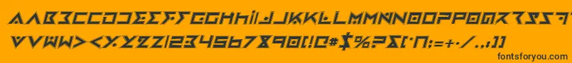 IronCobraProItalic Font – Black Fonts on Orange Background