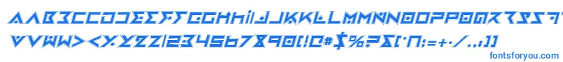 IronCobraProItalic-Schriftart – Blaue Schriften