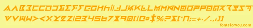 fuente IronCobraProItalic – Fuentes Naranjas Sobre Fondo Amarillo