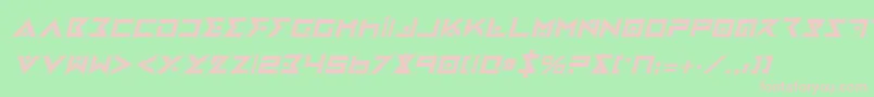 IronCobraProItalic-fontti – vaaleanpunaiset fontit vihreällä taustalla
