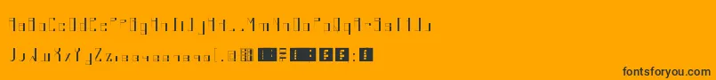 Шрифт Kuudere – чёрные шрифты на оранжевом фоне