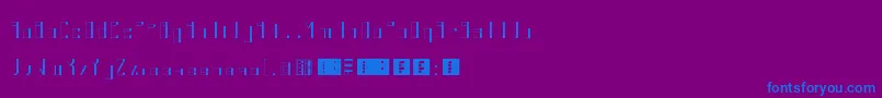 Kuudere-fontti – siniset fontit violetilla taustalla