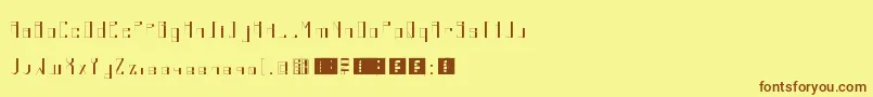 Kuudere-fontti – ruskeat fontit keltaisella taustalla
