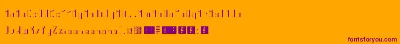 Шрифт Kuudere – фиолетовые шрифты на оранжевом фоне