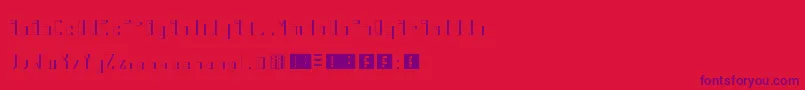Kuudere-Schriftart – Violette Schriften auf rotem Hintergrund