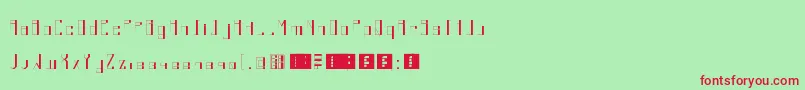 Kuudere Font – Red Fonts on Green Background