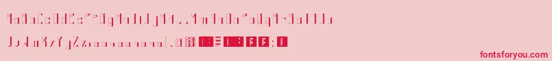 フォントKuudere – ピンクの背景に赤い文字