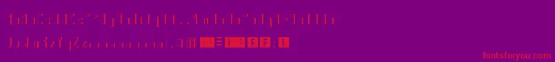 Шрифт Kuudere – красные шрифты на фиолетовом фоне