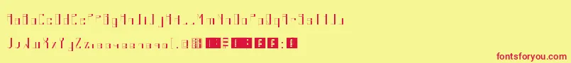 Kuudere Font – Red Fonts on Yellow Background