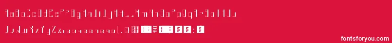 Kuudere-fontti – valkoiset fontit punaisella taustalla