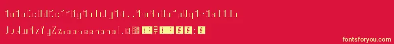 Kuudere Font – Yellow Fonts on Red Background