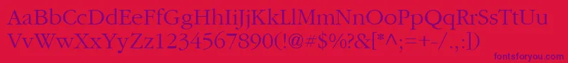 CyrillicgaramondNormal Font – Purple Fonts on Red Background