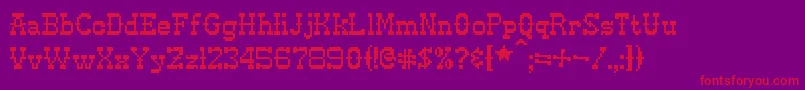 Pixel ffy Font – Red Fonts on Purple Background