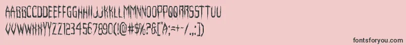 Horroroidcond Font – Black Fonts on Pink Background