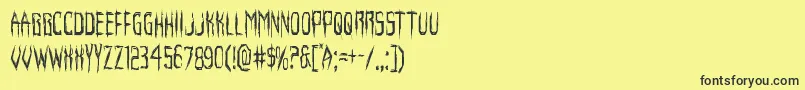Horroroidcond Font – Black Fonts on Yellow Background