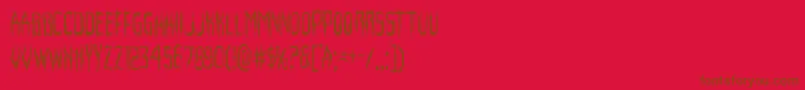 Horroroidcond Font – Brown Fonts on Red Background